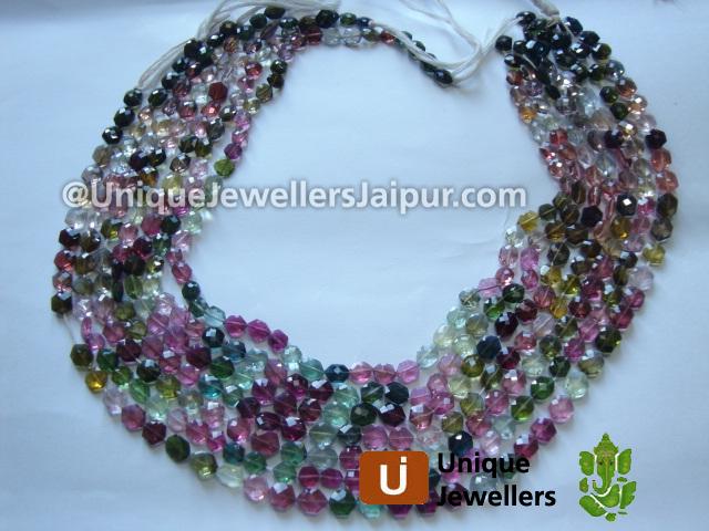 Tourmaline Faceted Hexagon Beads